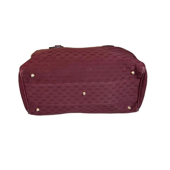 Gucci burgundy Gg canvas golden logo Boston bag - Picture 8 of 16